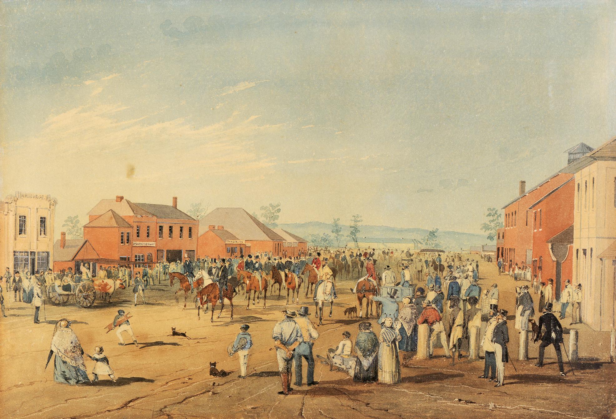 Thumbnail image for Sturt's Overland Expedition leaving Adelaide, August 10th, 1844 | AGSA 0.644