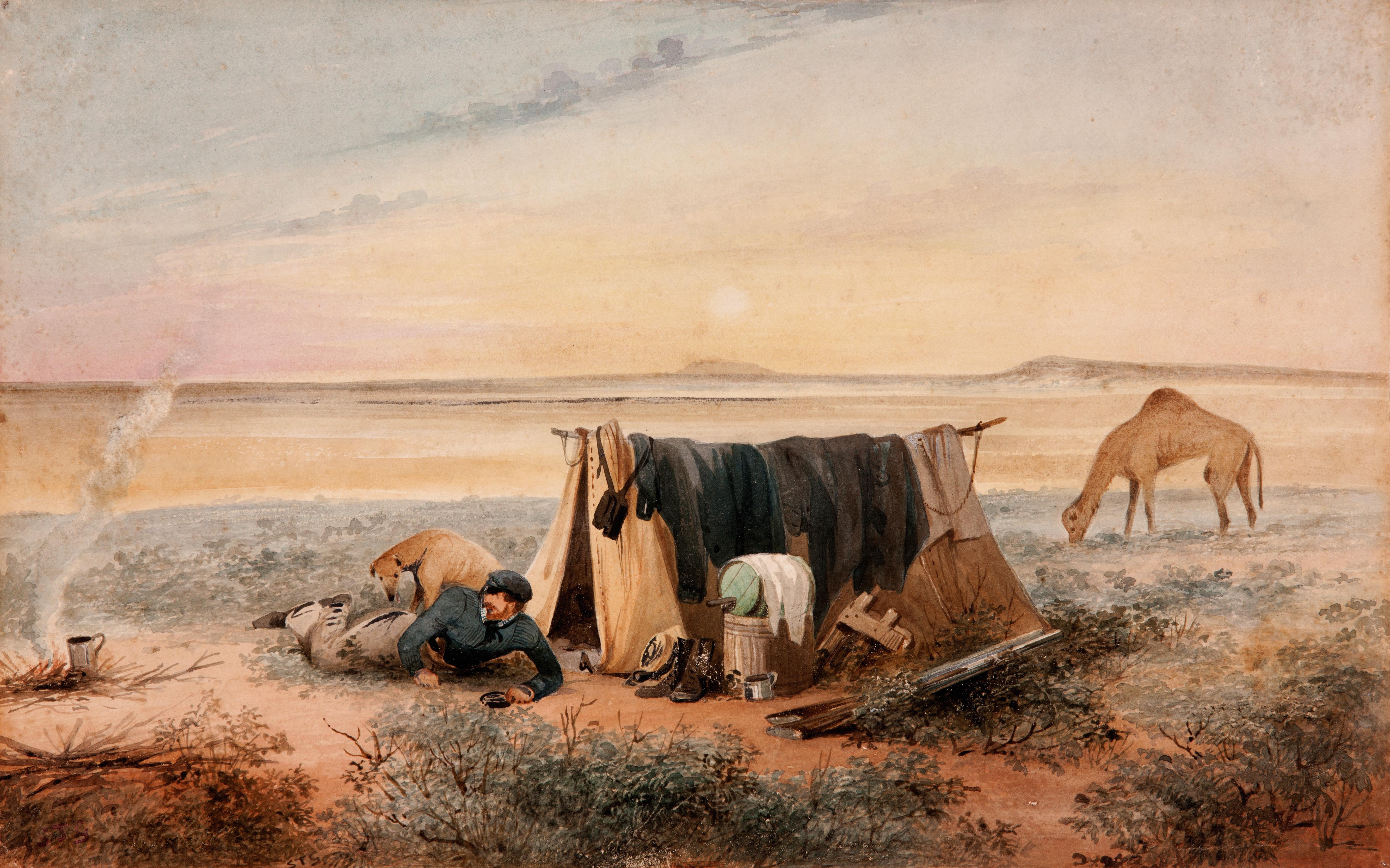 Thumbnail image for Invalid's tent, salt lake 75 miles north-west of Mount Arden | AGSA 0.1253